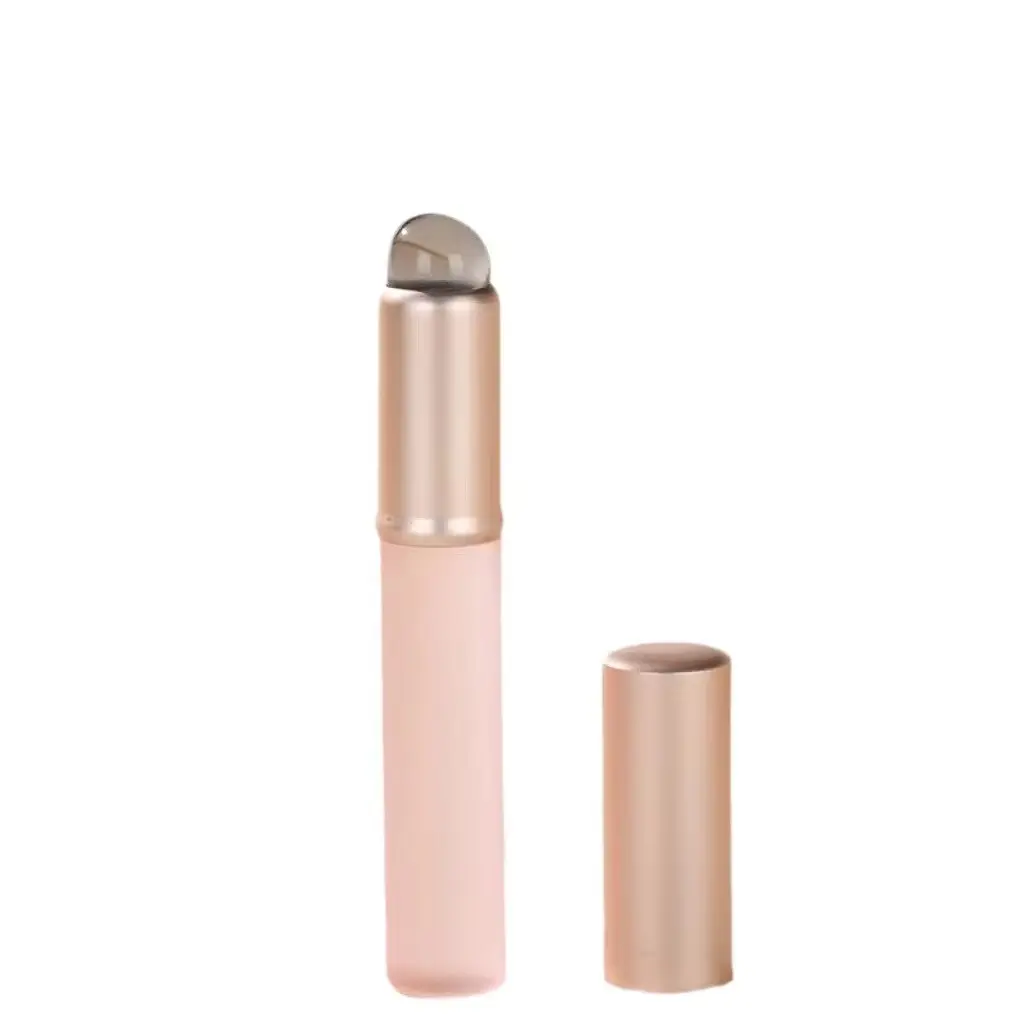 Jelly Pink Nail Art Silicone Brush Reusable Mirror Powder Pigment Applying Manicure Tool Soft Q-elastic Smudge Nail Brush Stick