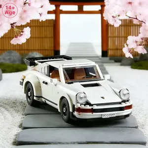 2025 1458PCS Retro Car Building Blocks Set - 2in1 Classic Race Car Model Kit for Adults, Teens, Kids - Creative Christmas Gift Building Block Sets