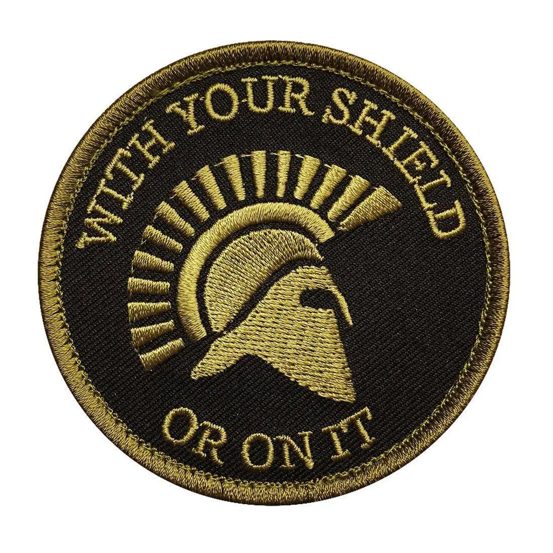Spartan with Your Shield OR ON IT Hook Patch (3.0 X 3.0 - WYS3)