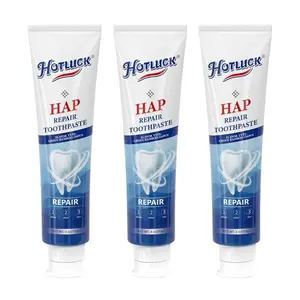 3 PACK - Hotluck HAP toothpaste enhanced formula balances the oral microbiome removes stains and provides long-lasting fresh breath