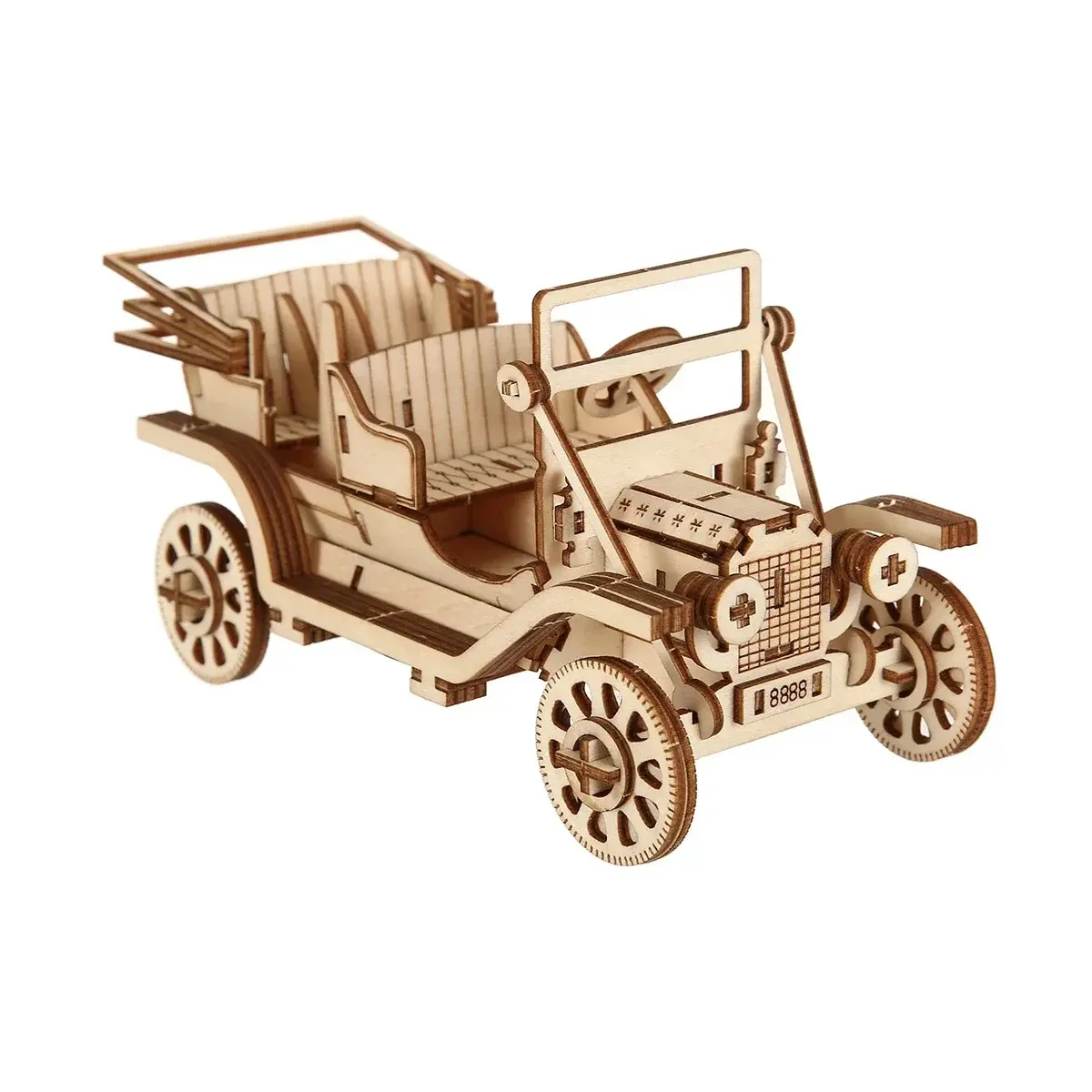 DIY 3D Wooden Classic Car Puzzle – Assembly Model Kit for Kids and Adults, Creative Building Toy, Birthday Gift & Stylish Home Decor Piece