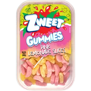 Gummy Pink Lemonade Slices Candy | Zweet | 10 oz