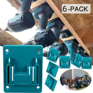 6 Durable ABS Tool Racks With 24 Screws Perfect For Toolboxes Work Vans And Rack Organization 18V Lithium-ion Drill Rack Easy Install Wall-mounted Storage Slots