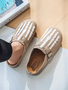 Men's Adjustable Buckle Mules | Comfortable Slip-On Backless Loafers Slides | Outdoor Walking Shoes