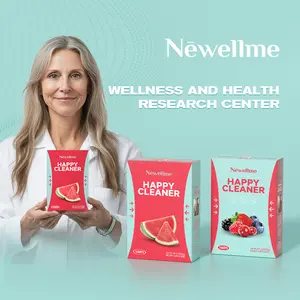 NEWELLME Happy Cleanse - Superfood Powder/Probiotics/Digestive Enzymes/Moringa - Supports gut health - Boosts immunity, Edible Healthcare