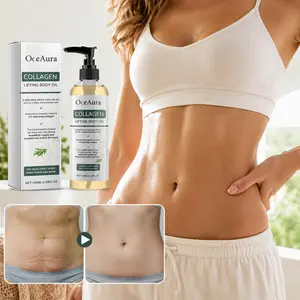 Collagen Body Oil for Firming Skin, Anti Aging Massage Oil, Hydrating & Nourishing, for Stretch Marks, Belly, Arms, Cellulite, All Skin Types