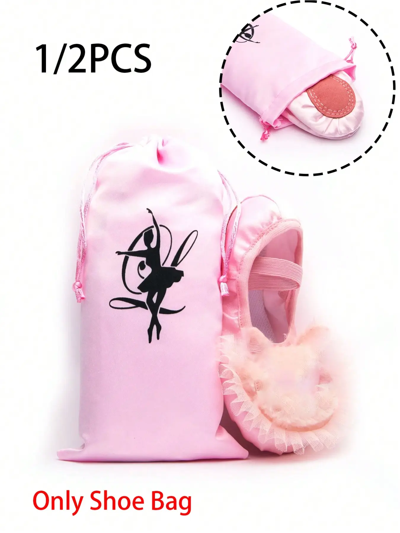 Dance bag shoe storage bag, ballet shoe storage bag, dance shoe storage bag - lightweight and easy to carry, perfect gift for dancers, wash bag, travel wash bag, cosmetics storage bag, beach bag, essential school supplies, travel essentials, Shoe Bags