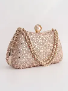 【Mother's Day】Sparkling Rhinestone, Sparkling Embellishments Ladies' Clutch Evening Bag, Festive Bag, Party Bag, Diamond-Studded Ring Handbag, Shoulder Chain Crossbody Bag Ideal for Weddings, Parties, Banquets, Easter, Graduation Season