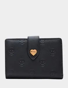 Betsey Johnson SKULLICIOUS BIFOLD WALLET BLACK