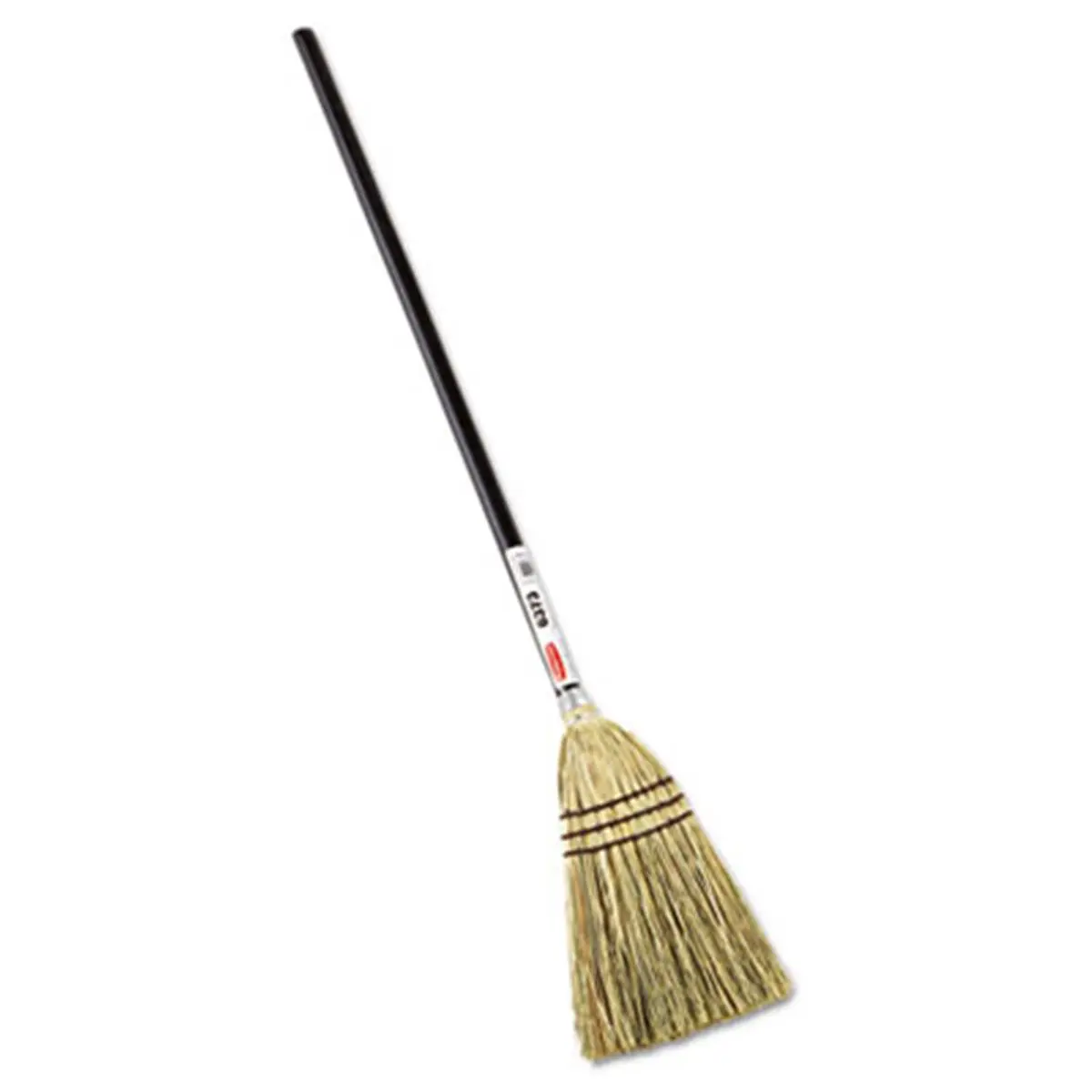 Rubbermaid Commercial Traditional Wood-Handle Corn-Fill Bristle Lobby Brush, 38 in. Brown Dust Removal Manual Push Natural Cleaning Broom, Dust Removal Brooms, Manual Push Brooms