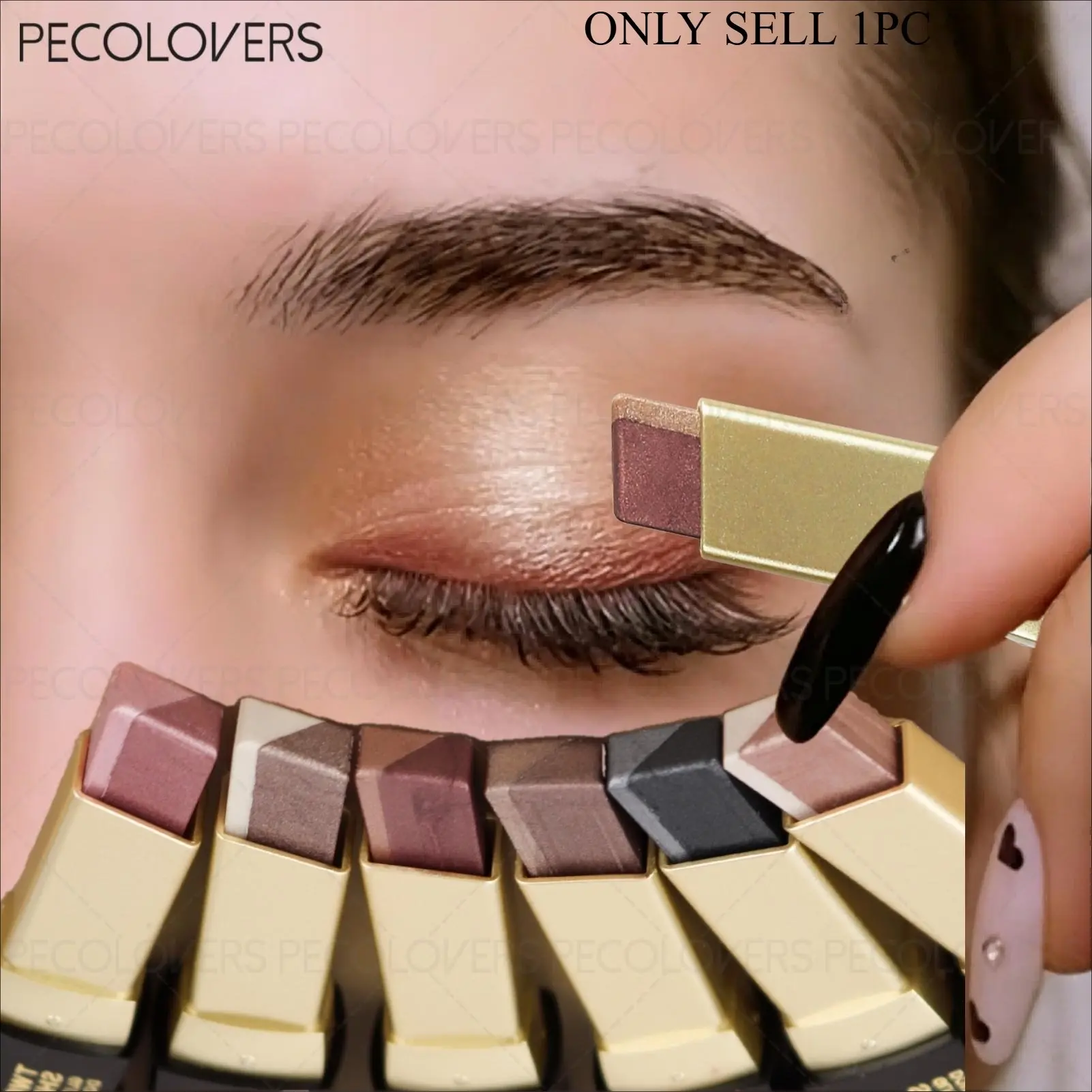 1PC Smoked Dual-Color Eyeshadow Stick, Matte Black- Smoked & Gothic Makeup, Designed for Contouring And Highlighting, Waterproof, Long-Lasting, Suitable for Stage Parties and Music Festivals