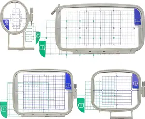 New brothread Embroidery Machine Hoop 4 in 1 Set(SA442+SA443+SA444+SA445) for Brother PE900 SE2000 PE800 SE1900 SE1950 PE780D 770 700 750D SE1800 Innovis1250D/1200 PC8500 Babylock Accord Emore Ellure, mothersdaygift