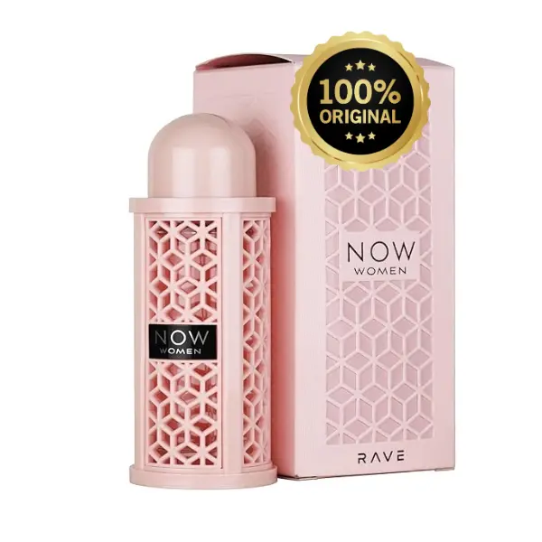 Lattafa Rave Now Women's Long-Lasting Eau de Parfum - 100ml (3.4 oz) Full Size Regular Edition Arab Perfume, Single Item with Vanilla, Orange Citrus, Marshmallow Gourmand Scent, Fruity Opening, Soft Floral Heart, Powdery Floral Musk for Feminine Freshness