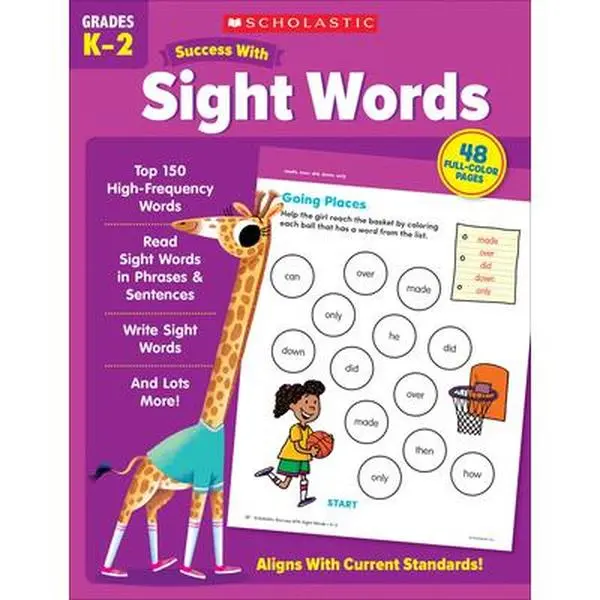 Scholastic Success with Sight Words Workbook, Scholastic Teaching Resources Paperback – Elementary School Learning Materials & Teaching Supplies