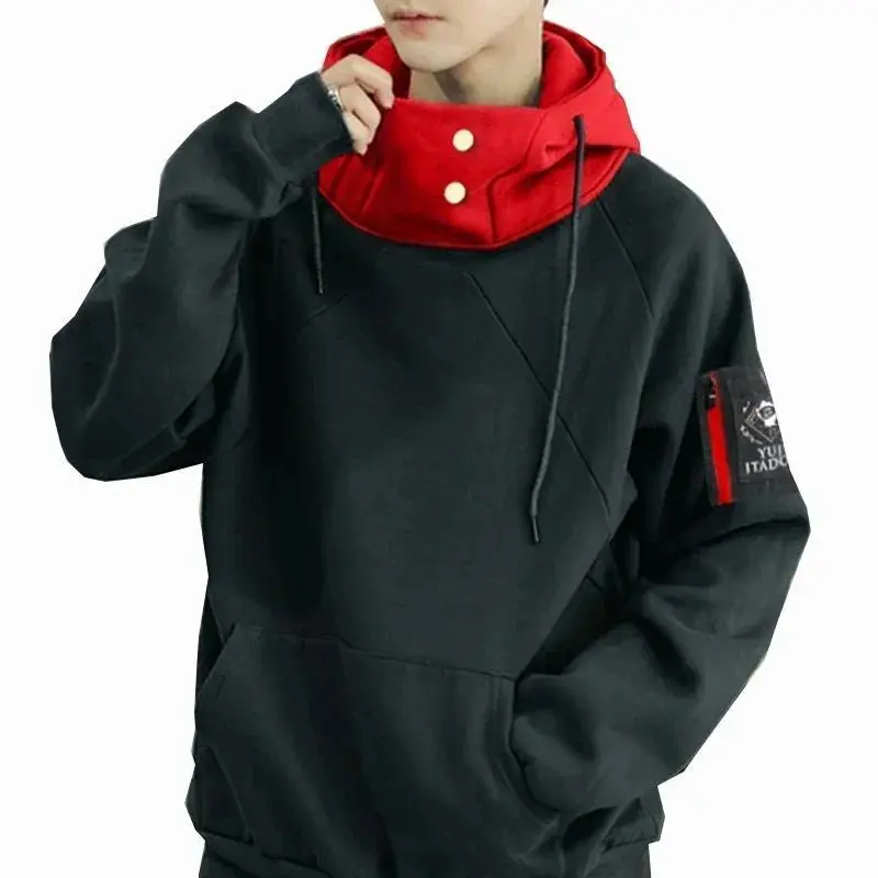 Jujutsu Kaisen Anime Cosplay Long Sleeve Pocketed Hoodie, Unisex Adult Casual Pullover with Storage-Pockets, No Battery Needed for Gojo Satoru/Itadori Yuji Costumes