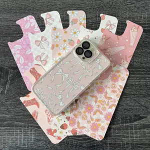 Coquette Clear Phone Case Insert - Custom Cardstock Skin for iPhone with Colorful Patterns and Versatile Design Aesthetic Personalized