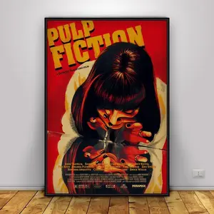 Pulp Fiction Mia Wallace Vintage Movie Poster Wall Art Decor - Kraft Paper Print For Home, Gift Idea