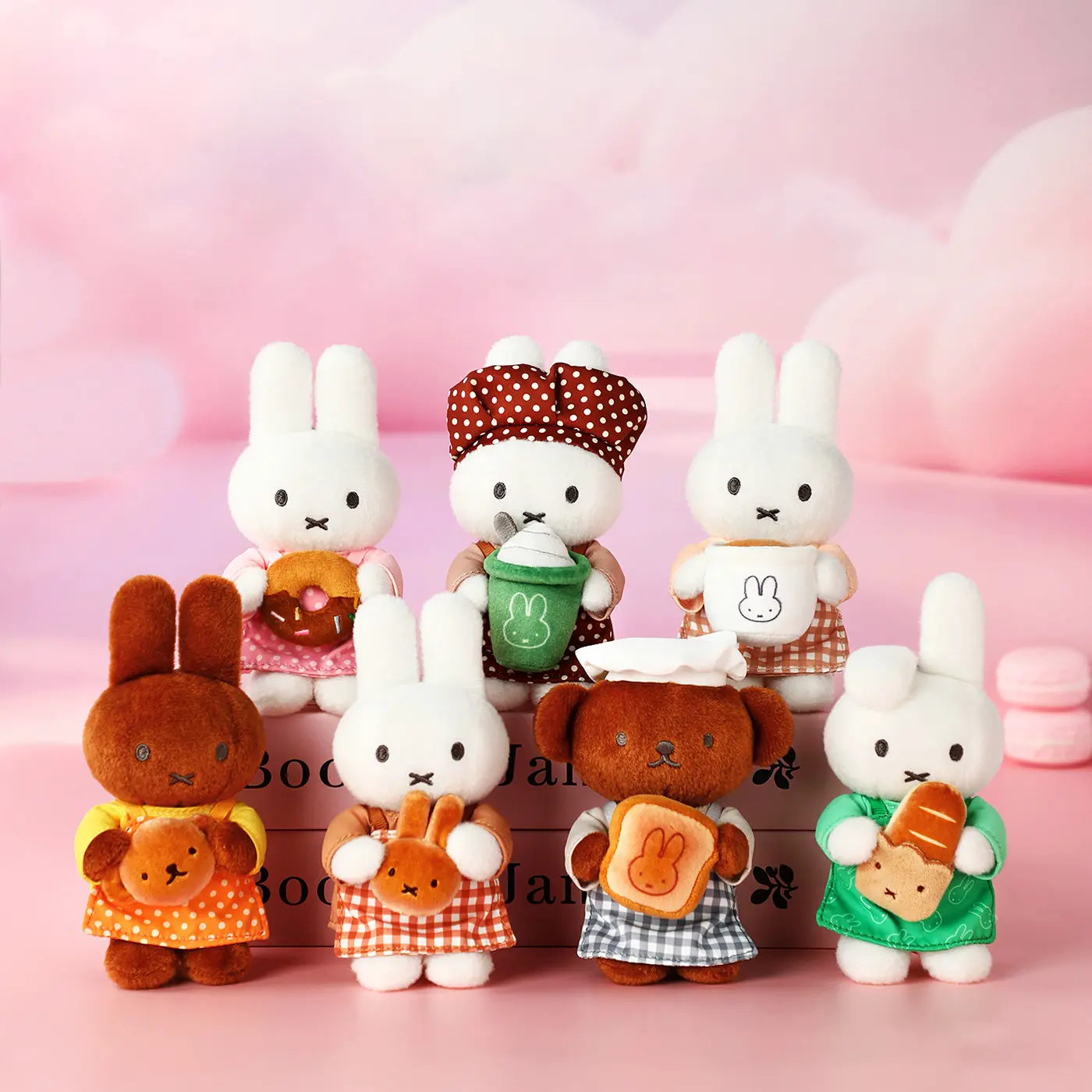 [back to school]Miffy Baking Series Plush Charm Blind Box, Miffy Travel Series Blind Box, Cute Bakery Themed Look, Soft Plush Texture, Portable for Backpack Decoration. Lovely Trendy Doll And Nice Surprise Gift For Miffy Fans, deals for you days