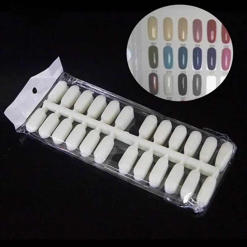 120pcs/pack (5 Sets) Natural Color False Nail Art Technician Tools Polish Display Practice Tips Nail Polish Display Charts