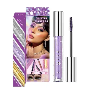 Shiny Mascara Enhancing Mascara Volumizing Mascara 24 Hour Waterproof Smudge Proof, Volume Boost Formula, Glitter Eyelash Enhancer, Suitable for Daily & Special Occasions