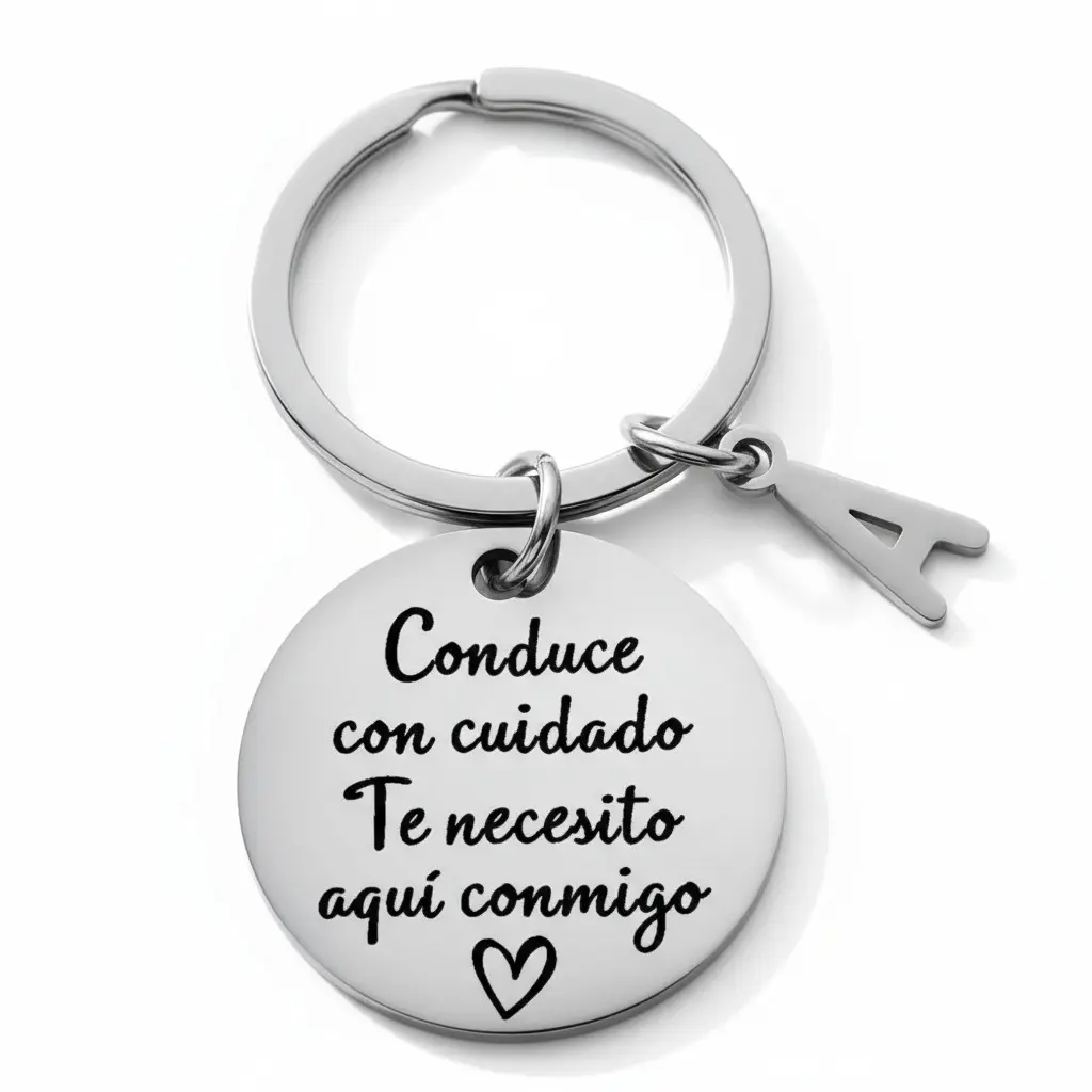 "Drive Safe" Stainless Steel Custom Keychain - Personalized Gift for Dads, Classic Decorative Chain EDC Keychain for Valentine's Day & Special Occasions, Personalized Gifts, Custom Keychains