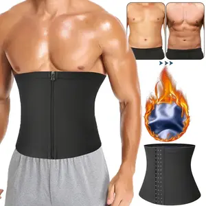 1/2/3/4 Pack Menswear Sweat Waist Trainer Sauna Belt Shapewear Body Shaper Stretchy Sports Girdle Trimmer Fitness Gym Bands Exercise Waistband Adjustable Strap Workout Clothes Corset Slim-Fitting Polyester Spandex Natural Fabric Stylish Compression