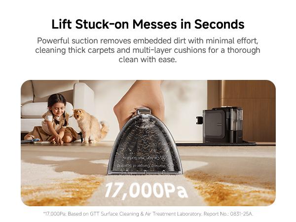 【New Arrival】DREAME N20 Steam Portable Carpet Cleaner with Steam & Hot Water Wash, Upholstery Cleaner Machine with Auto-Mix Solution, 17Kpa Powerful Suction, Spot Cleaner for Carpet, Couch, Furniture, Pets, Cars