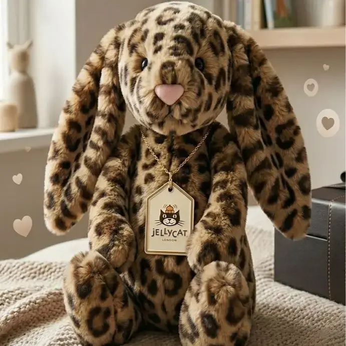 Jellycat Cobblehop Ruby Leopard  Plush Toy, Soft Stuffed Animal, Cute and Cuddly Gift for Kids, Babies, Collectors, Home Decor, Fun Plush Toy, Keychain