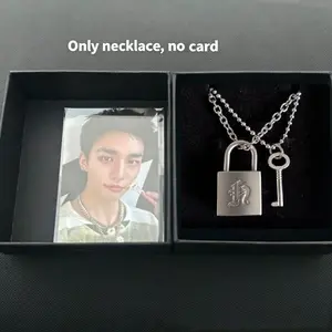 Fashion Creative Metal Lock Necklace Same Style as Huang Xuanchen New Punk Necklace Gift for Male and Female Decor Fans Gifts