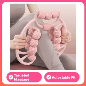 Foam Roller Ring Leg Massager Spiked Leg Roller for Muscle Recovery Yoga Workout Pain Relief Size Adjustable
