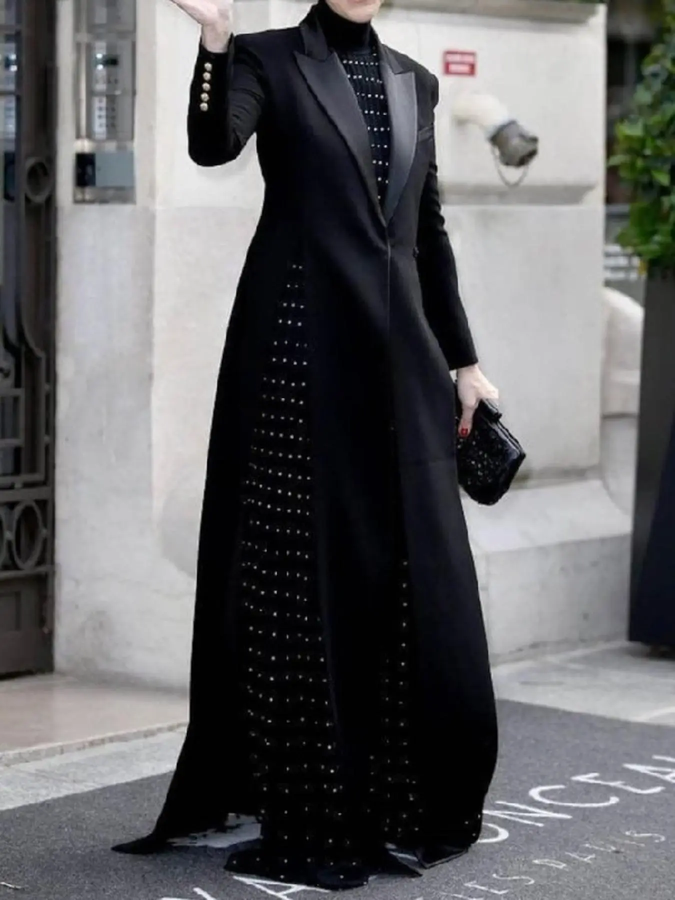 Women's Solid Color Open Front Long Coat, Elegant Office Work Chic Minimalist Fashion Long Sleeve Outerwear for Daily Outdoor Wear, Ladies Clothes for Summer