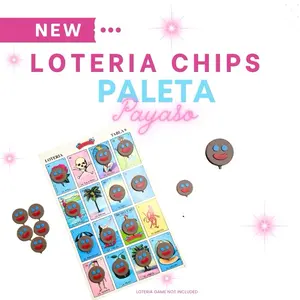 50 Paleta Payaso-Loteria Game Markers Chips Custom Designed for Lotería Enthusiasts