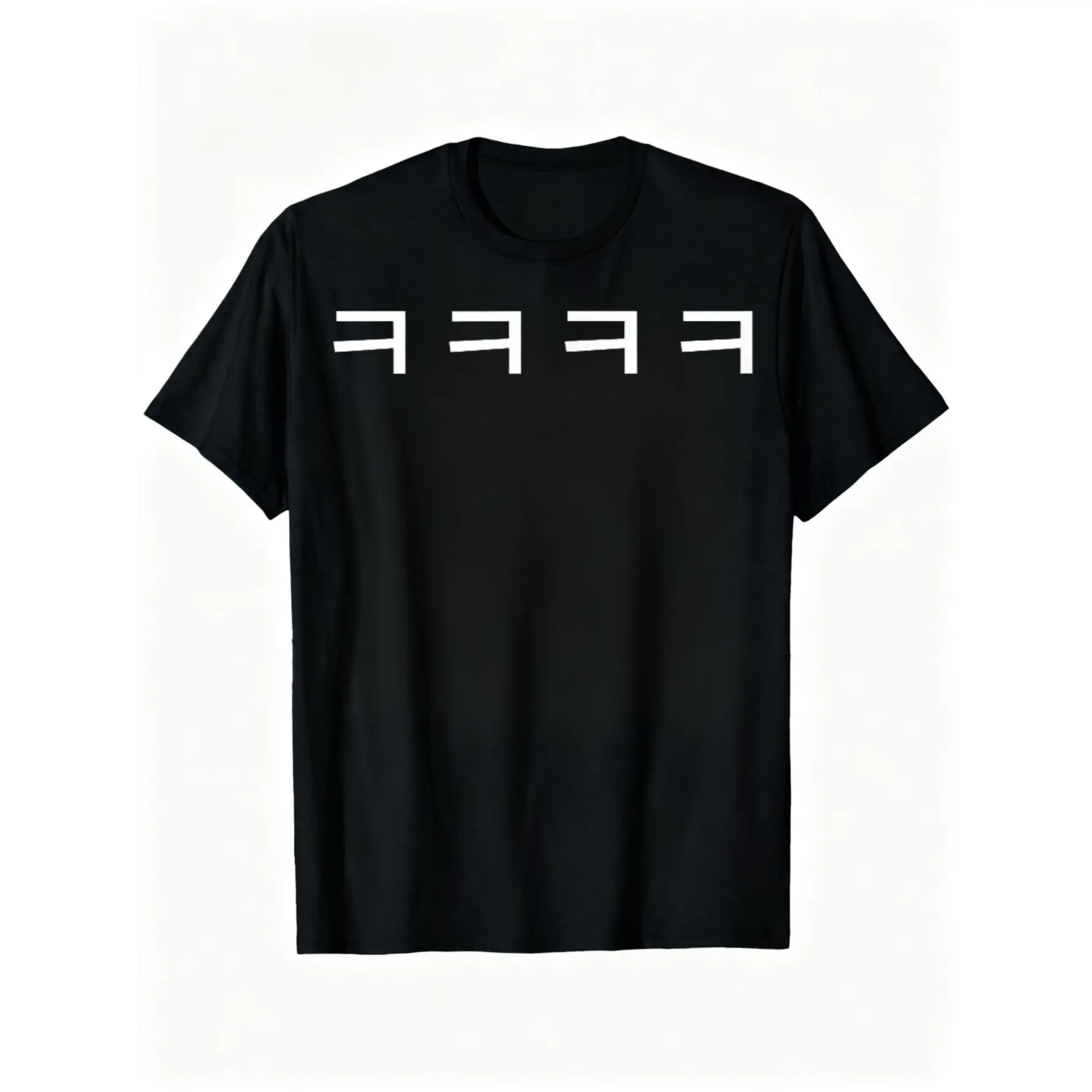 100% Cotton Korean Word Hangul Funny Laugh Characters T-Shirt