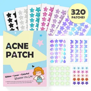 Decorative Acne Patches, Glitter and Colorful Star Designs, Multi-Shape Pimple Cover Stickers Case Daily pimplepatches pair acne cream acne clearing products Pastel Peel Skin Repair