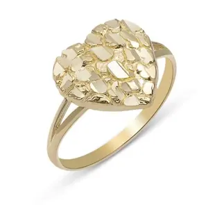 Woman’s gold plated heart nugget ring
