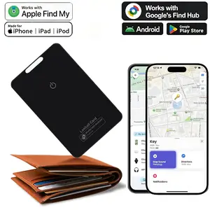 Wallet tracker card air tag, Bluetooth tracker smart card wallet finder, Smart Key Finder, suitable for iOS/Android, ultra-thin design, IP68 waterproof, item locator for luggage tags, passports, wallets