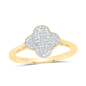 1/5Ctw-Nat Dia Nk Gift Clover Ring  (2.45 grams)