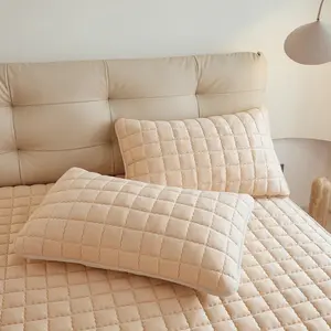 Solid Color Waterproof Pillowcase (2 Counts), Modern Simple Pillowcase without Filler, Soft Comfortable Pillow Cover for Home Bedroom Dormitory Hotel