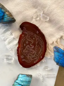 "Dive Deep" Pisces Mermaid Goddess Agate Slices