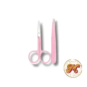 Makeup Tweezers and Scissors for Precise Eyelash and Eyebrow Application