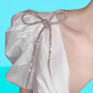 Giant Rhinestone Bow Pin Brooch