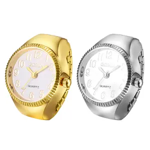OIDEA Unisex Analog Quartz Ring Finger Watch - Adjustable Elastic Stretch Band, Numeral Dial, Accurate Timekeeping, Funky Unique Accessories for Fashion Enthusiasts