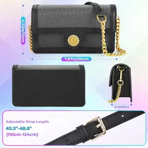 LUMISONATA Light Up Rave Bag with Seven Colors & Four Flash Modes, Touchable Adjustable Straps, Detachable Chain, USB Charging, Perfect for Parties, Clubs, Festivals, Women's Fashionable Rave Bag