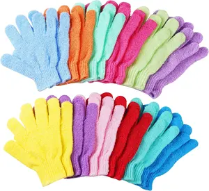 24 pcs Exfoliating Shower Gloves,Double Sided Bath Gloves Deep Clean Dead Skin for Spa Massage Beauty Skin Shower Body Scrubber Bathing Accessories.-12 Multi-Colors