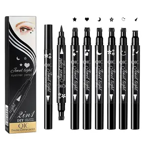 Double-ended Eyeliner Pen, 1 Count Waterproof Long Lasting Eyeliner Stamp Pen, Eye Makeup Tool for Women