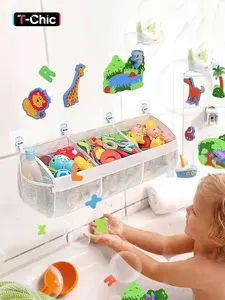 Mesh Bath Toy Storage Bag, Large Capacity Bath Toy Holder, Durable Bathroom Storage Bag, Easy To Hang and Dry, Suitable for Children's Toys and Bathroom Accessories