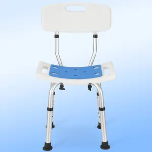 Adjustable Height Shower Chair with Backrest and EVA Padded, Bathtub Bench Seat Transfer for Disabled, Seniors & Elderly, Tool-Free Assembly