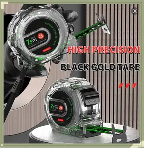 metric system OUDISI 1-Piece High-Precision Steel Tape Measure, Professional Measuring Tool, Featuring Fluorescent Green Double-Sided Tape, Laser-Etched Markings for Clear Readings in Low-Light Conditions, Waterproof Reinforced Steel Construction