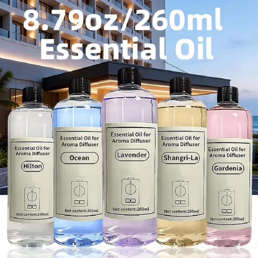260ml Universal Household-Car Scented Aromatherapy Essential Oil Refill, Long-Lasting Jasmine-Citrus Perfume Freshener for Relaxation, Sleep Aid (Bedroom, Office), Floral