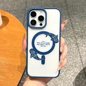 Premium Magnetic Cellphone Protector Case for iPhone 11/12/13/14/15/16/17 Pro Max, Aesthetic Whale Shark & Bible Verse Design, MagSafe Ready, Anti-Fall, Ultra-Thin, Handheld Phone Accessories, Perfect for Everyday Use